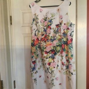 Talbots white floral dress